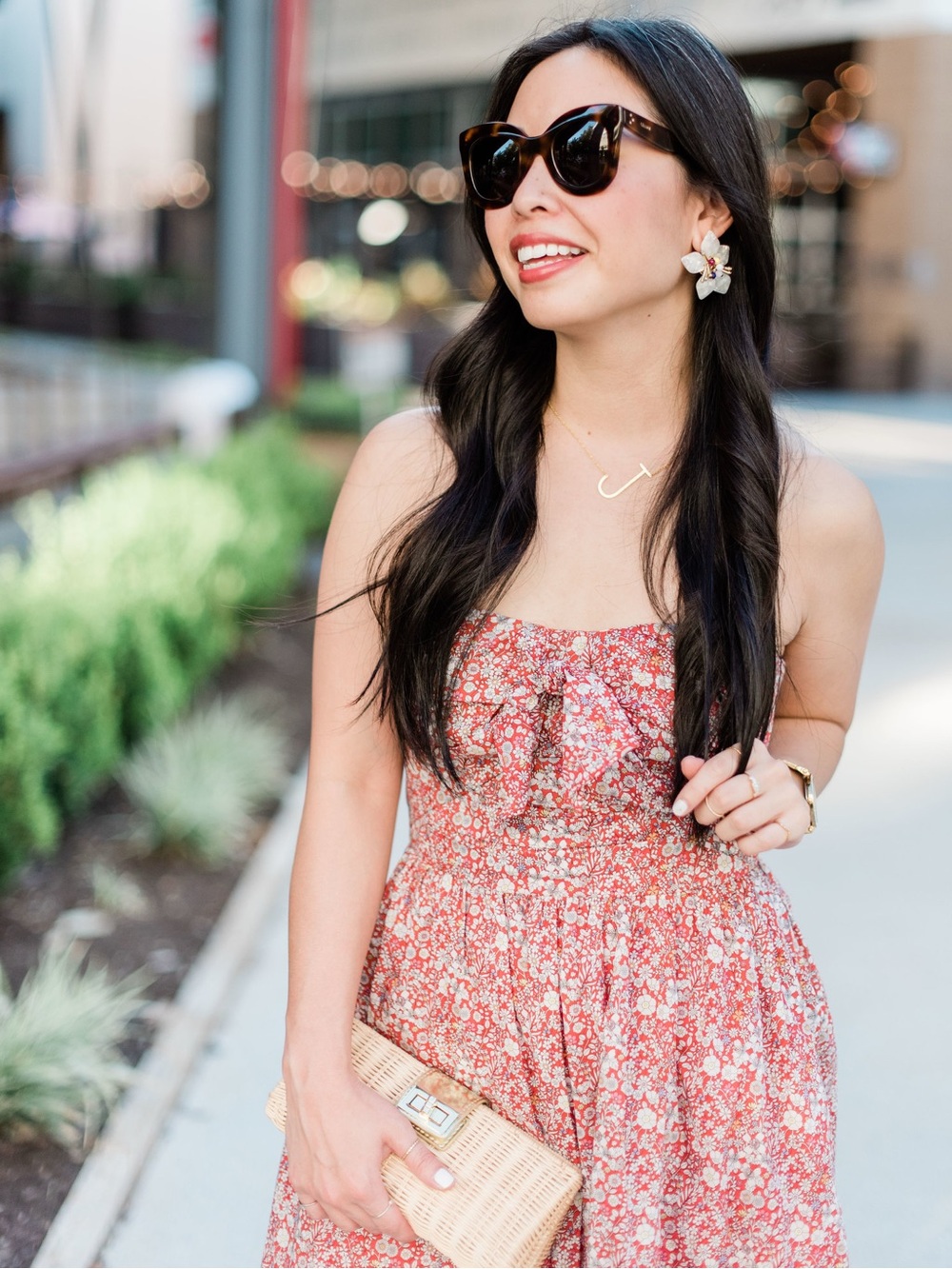 J.Crew Liberty June’s Meadow Floral Tie Front Strapless Dress, Size 6 - Picture 13 of 16